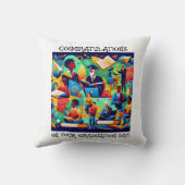 ヴィンテージミニマルレトロ卒業デザイン- クッション (裏面)