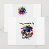 ヴィンテージミニマルレトロ卒業デザイン- Pers ポストカード (正面/裏面)