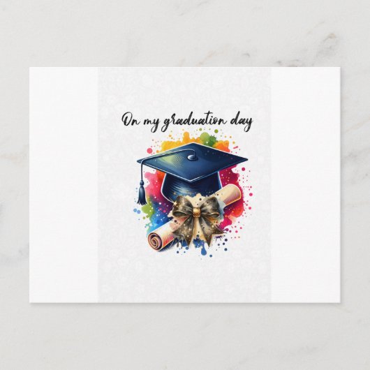 ヴィンテージミニマルレトロ卒業デザイン- Pers ポストカード (正面)