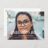 ヴィンテージミニマル卒業パーティー写真 ポストカード (正面/裏面)