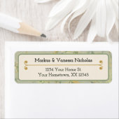 ヴィンテージミニマル名と2行の住所 ラベル (インサイチュ)