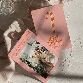 ヴィンテージミニマル図解入りの、写真付きのリストキャンディバー シーズンカード