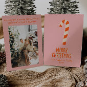 ヴィンテージミニマル図解入りの、写真付きのリストキャンディバー シーズンカード