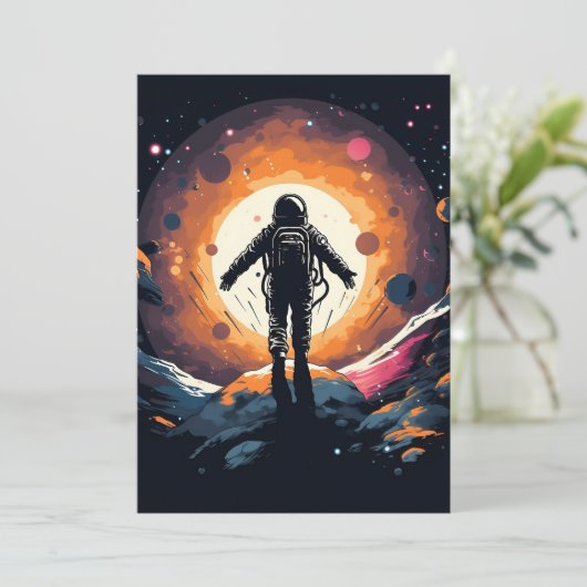 ヴィンテージミニマル宇宙飛行士宇宙冒険 シーズンカード (スタンド正面)