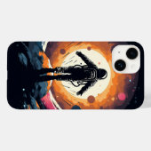 ヴィンテージミニマル宇宙飛行士宇宙冒険 Case-Mate iPhoneケース (裏面 (横))