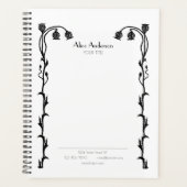 ヴィンテージミニマル新しいフローラパーソナル プランナー手帳 (正面)