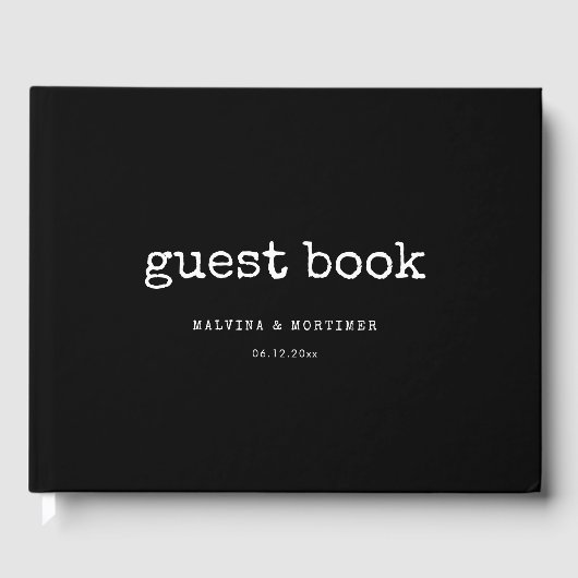 ヴィンテージミニマル結婚タイプライター ゲストブック (正面)