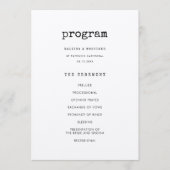 ヴィンテージミニマル結婚タイプライター プログラム (正面)