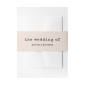 ヴィンテージミニマル結婚タイプライター 招待状ベリーバンド (正面例)