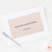 ヴィンテージミニマル結婚タイプライター 長方形シール (封筒)