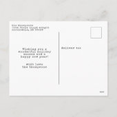 ヴィンテージミニマル1枚の写真のクリパーソナライズされたスマス シーズンポストカード (裏面)