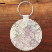 ヴィンテージミネソタの地図（1855年） キーホルダー (正面)