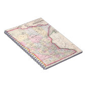 ヴィンテージミネソタの地図（1864年） ノートブック (右側)