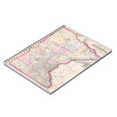 ヴィンテージミネソタの地図（1864年） ノートブック (左側)