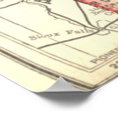 ヴィンテージミネソタの地図(1893年) ポスター (角)