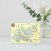 ヴィンテージミネトンカの地図 ポストカード (スタンド正面)