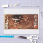 ヴィンテージミュシャアート切り離し 薄葉紙 (クラフト)