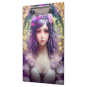 ヴィンテージミュシャスタイルビューティフルウーマンポートレート クリップボード (左)