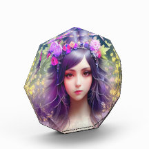 ヴィンテージミュシャスタイルビューティフルウーマンポートレート