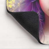 ヴィンテージミュシャスタイルビューティフルウーマンポートレート マウスパッド (コーナー)