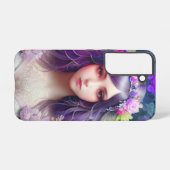 ヴィンテージミュシャスタイルビューティフルウーマンポートレート SAMSUNG GALAXYケース (裏面横)