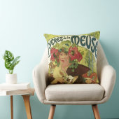 ヴィンテージミュシャビール広告 クッション (椅子)