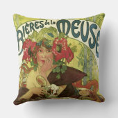 ヴィンテージミュシャビール広告 クッション (裏面)