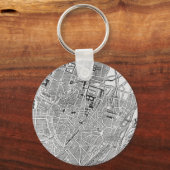 ヴィンテージミュンヘンのドイツの地図(1884) キーホルダー (正面)