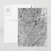 ヴィンテージミュンヘンのドイツの地図(1884) ポストカード (正面/裏面)