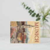 ヴィンテージミュンヘンマリエンプラッツ&アルプス ポストカード (スタンド正面)