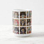 ヴィンテージミュージアム笑わされるウォールCorgi Dogポートレート コーヒーマグカップ (中央)