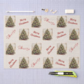 ヴィンテージミュージカルクリスマスティッシュペーパー 薄葉紙 (クラフト)