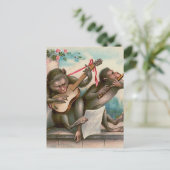 「ヴィンテージミュージカルサル」はがき ポストカード (スタンド正面)