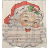 ヴィンテージミュージカルサンタクロース シャワーカーテン (正面)