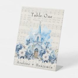 ヴィンテージミュージカルダスティブルーピーニー結婚教会 台座サイン