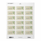 ヴィンテージミュージカルバードブルーグリーン&イエローオンストーン ラベル (フルシート)