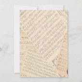 ヴィンテージミュージカルフローラウェディングシャワー招待状 (裏面)