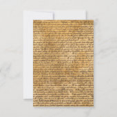 ヴィンテージミュージカルブライダルシャワービンゴカード 招待状 (裏面)