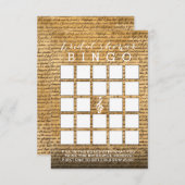 ヴィンテージミュージカルブライダルシャワービンゴカード 招待状 (正面/裏面)