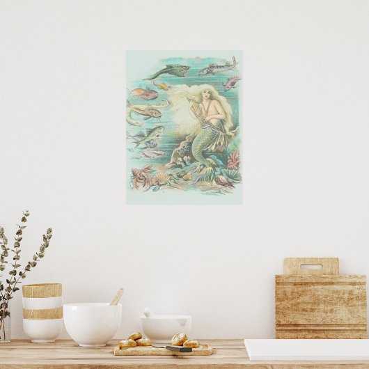 ヴィンテージミュージカルマーメイドザシーズアンダーパーティー ポスター (キッチン)