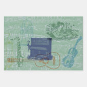 ヴィンテージミュージカル楽器 ラッピングペーパーシート (正面3)