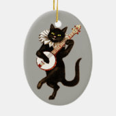 ヴィンテージミュージカル猫オーナメント セラミックオーナメント (裏面)