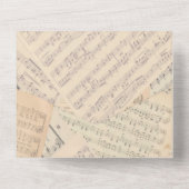 ヴィンテージミュージカル結婚フローラ オールインワン招待状 (裏面)