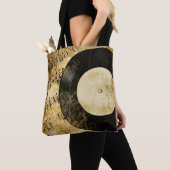 ヴィンテージミュージカル背景 トートバッグ (クローズアップ)