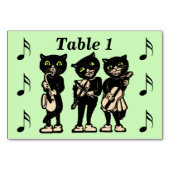 ヴィンテージミュージシャン黒猫ミュージックノート テーブルナンバー (正面)