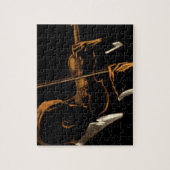 ヴィンテージミュージシャン、バイオリニスト遊のバイオリン音楽 ジグソーパズル (縦)