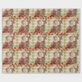 ヴィンテージミュージックガールとクリスマストナカイ ラッピングペーパー (フラット)