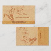 ヴィンテージミュージックサクソフォンホーンミュージカル楽器 名刺 (正面/裏面)