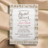 ヴィンテージミュージックシートブライダルシャワー招待状 招待状