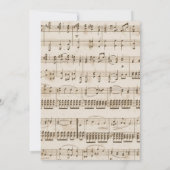 ヴィンテージミュージックシートブライダルシャワー招待状 招待状 (裏面)